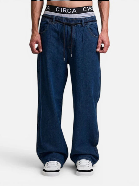 Pantalon Circa Jogger Denim Oversize Azul