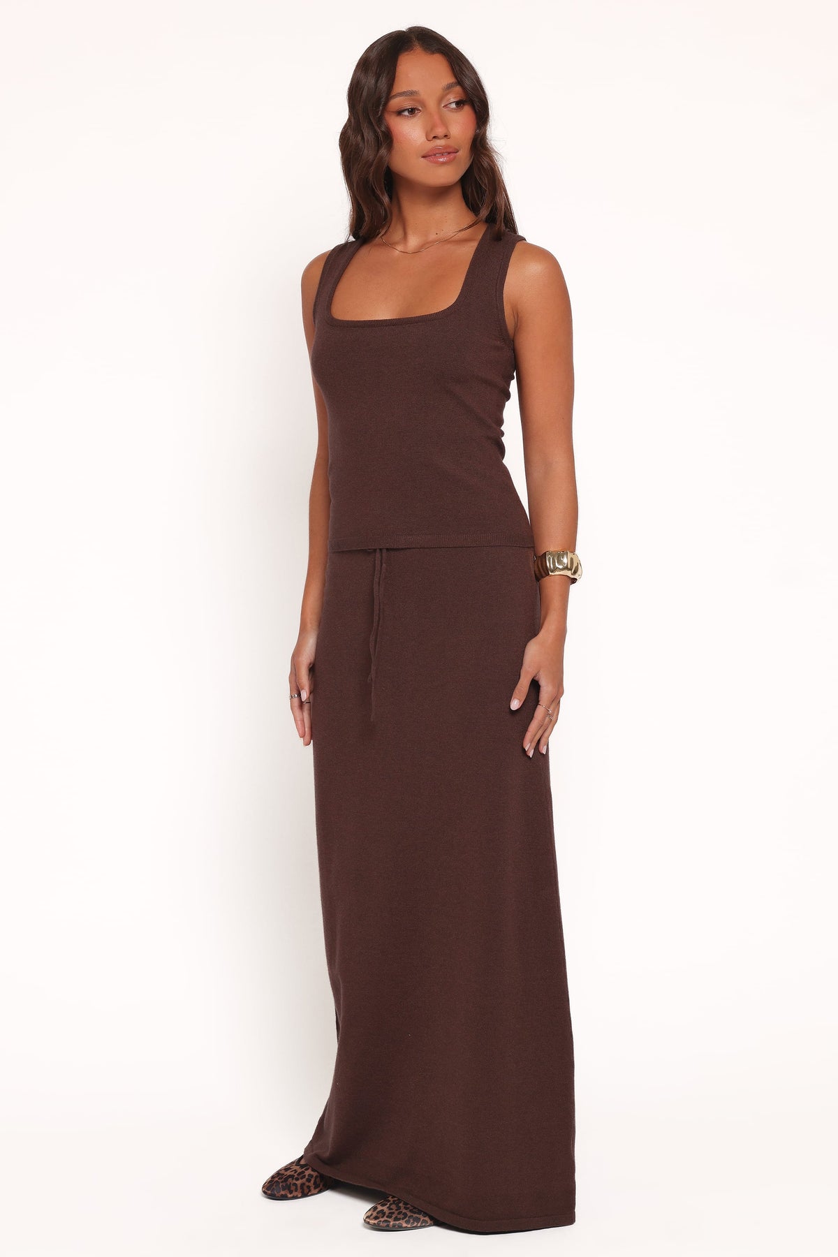 Beatrice Knitted Skirt - Chocolate