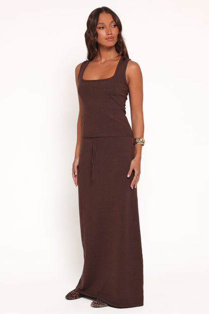 Beatrice Knitted Skirt - Chocolate