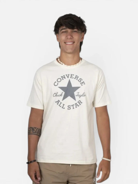 Remera Converse Patch Manga Corta Blanco