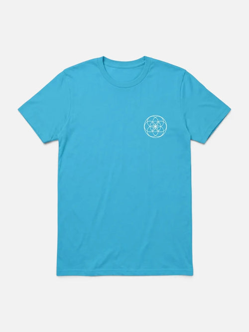 Remera Good Flower Geo Turquesa