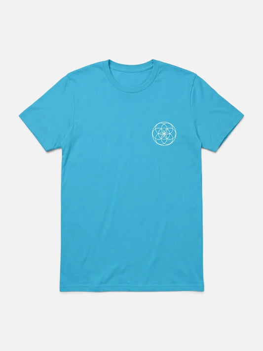 Remera Good Flower Geo Turquesa