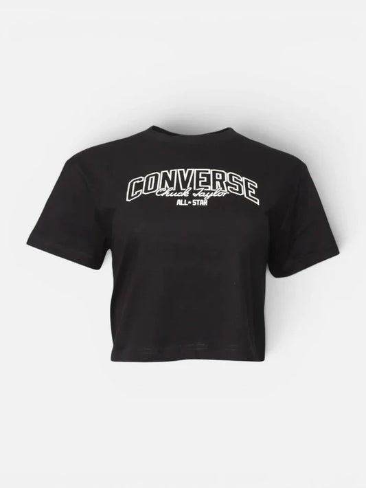 Remera Mujer Converse Tee Manga Corta Negro