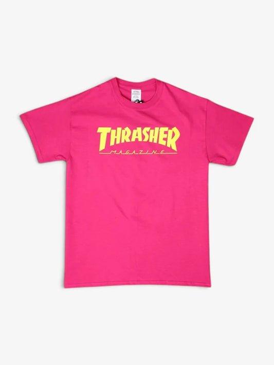 Remera Thrasher Skatemag Rosa Amarillo