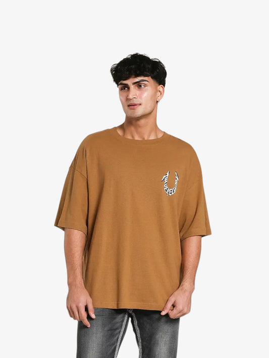 Remera True Religion Chipmunk marrón