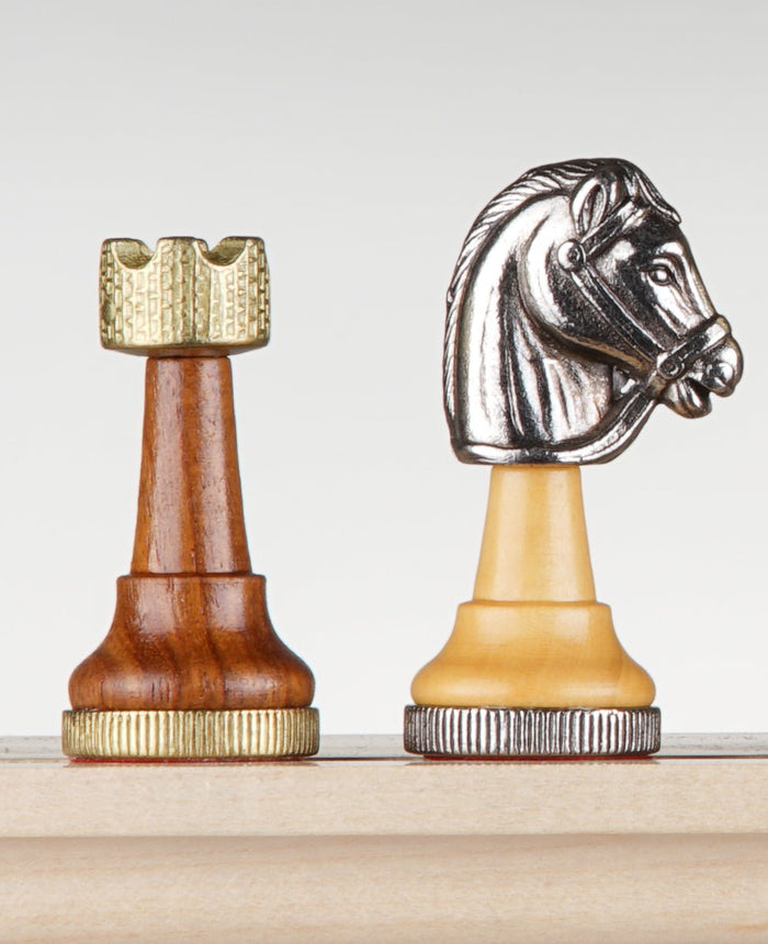 SINGLE REPLACEMENT PIECES: 3" Florentine Metal & Wood Chessmen - Parts - Chess-House