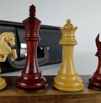 SINGLE REPLACEMENT PIECES: 4" Alexander Staunton Padauk Wood Chess Pieces With Box - Parts - Chess-House