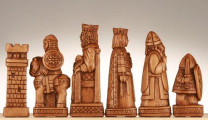 SINGLE REPLACEMENT PIECES: House of Hauteville Chessmen - Antique White and Brown Marble Resin Piece