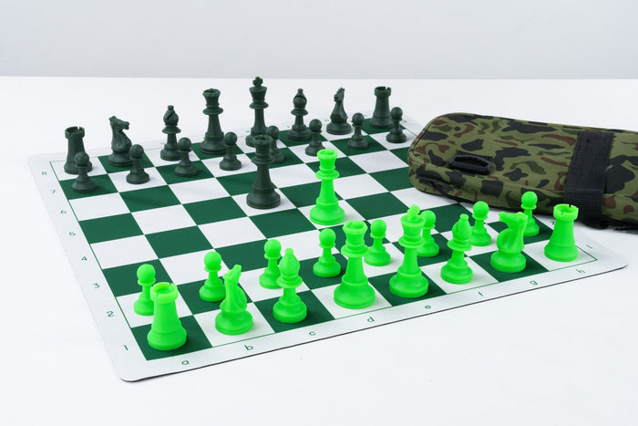 Stealth Combo - Flex Pad Silicone Chess Set with Deluxe Bag - Chess Set - Chess-House