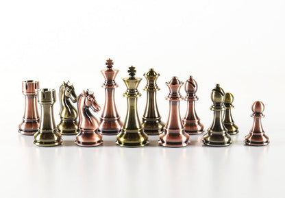 Tall Metallic Style Plastic Chess Pieces - Piece - Chess-House