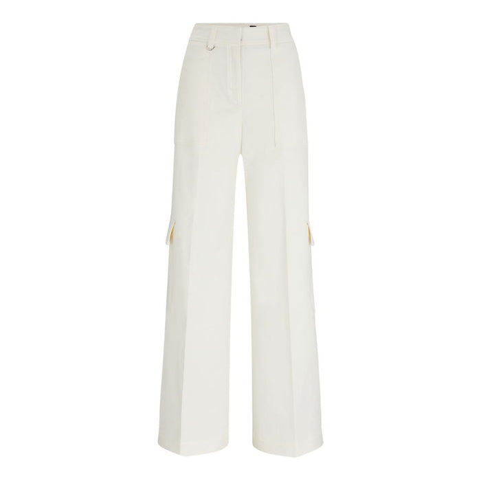 Teneria Straight-Fit Cotton Blend Trousers 50512874