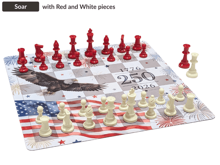 USA 250 Chess Set - Chess House Weighted Club Style - Chess Set - Chess-House