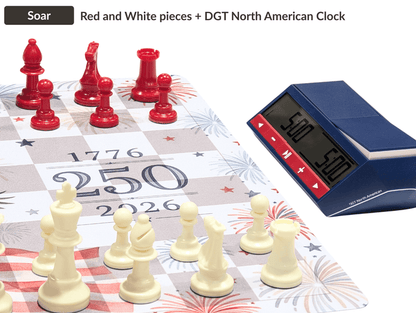 USA 250 Chess Set - Chess House Weighted Club Style - Chess Set - Chess-House