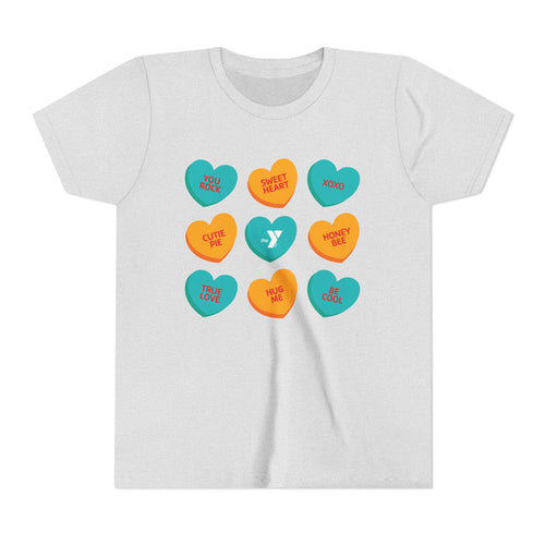 Youth Love the Y - Conversation Hearts Short Sleeve Tee