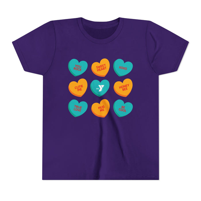 Youth Love the Y - Conversation Hearts Short Sleeve Tee