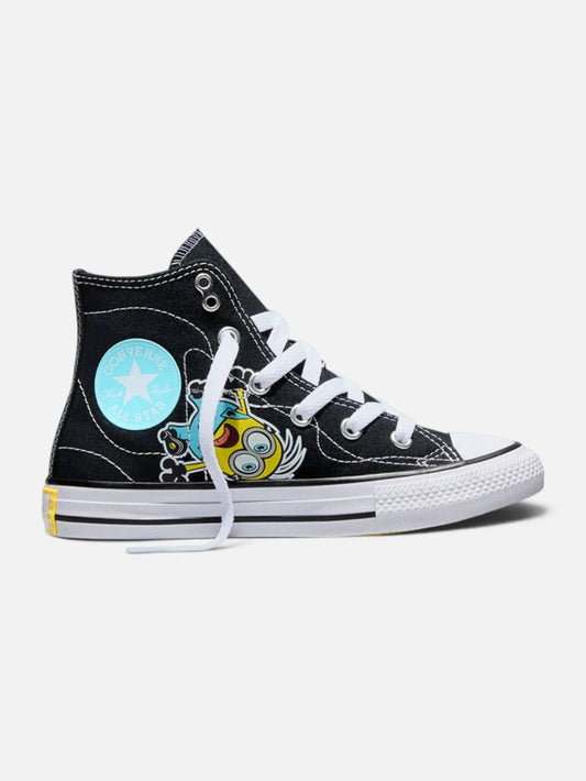 Zapatillas Converse Ctas Hi Minions Optical Niño Negro